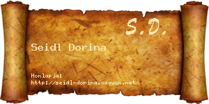 Seidl Dorina névjegykártya